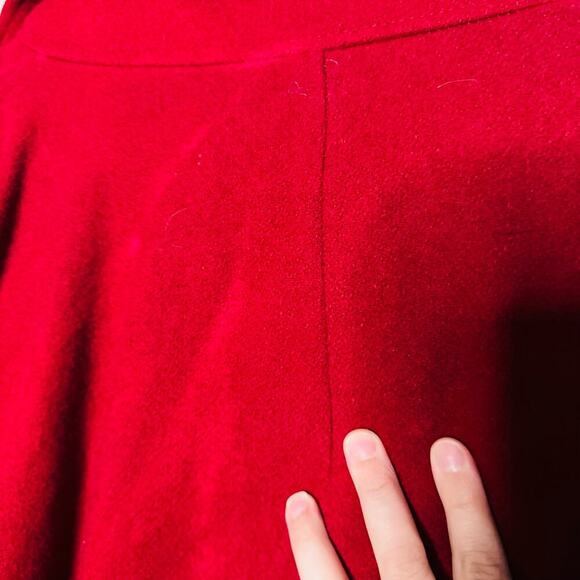 Vintage Portrait Red Wool Blend Sweater Cuff Button Front Jacket Size Medium - Picture 4 of 11